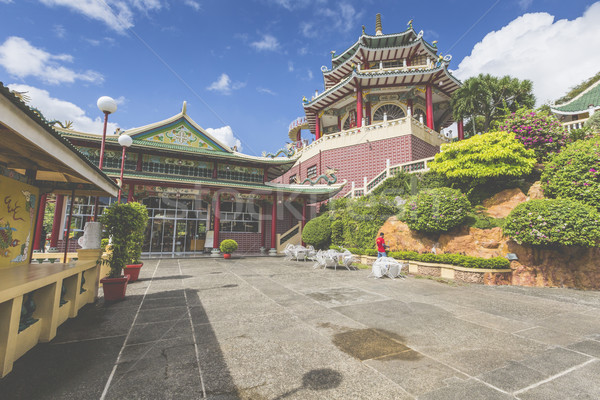 Pagoda and dragon sculpture of the Taoist Temple in Cebu, Philip Stock photo © Mariusz_Prusaczyk