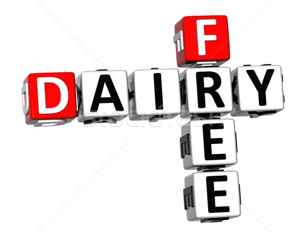 3D Dairy Free Crossword cube words Stock photo © Mariusz_Prusaczyk