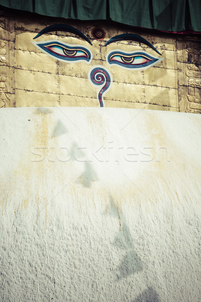 Stupa in Swayambhunath Monkey temple in Kathmandu, Nepal. Stock photo © Mariusz_Prusaczyk