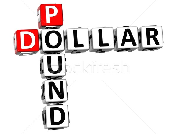 3D Dollar Pound Crossword Stock photo © Mariusz_Prusaczyk