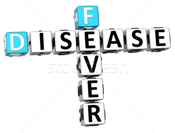3D Krankheit Fieber Kreuzworträtsel Text weiß Stock foto © Mariusz_Prusaczyk