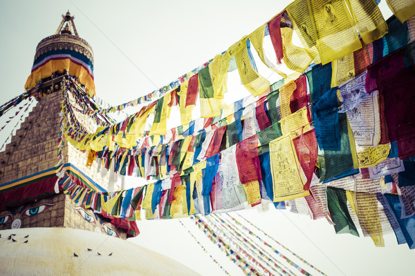 Zdjęcia stock: Dolinie · Nepal · budynku · przestrzeni · niebieski · podróży