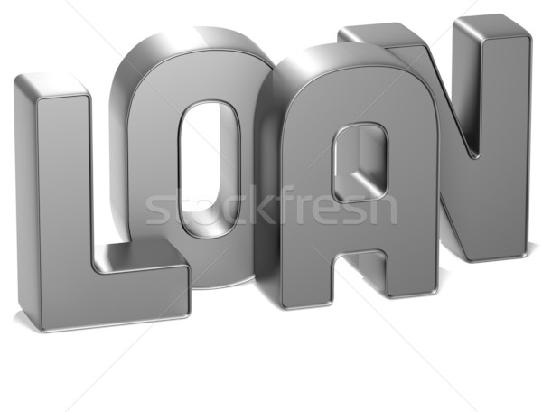 3D Word Loan on white background Stock photo © Mariusz_Prusaczyk