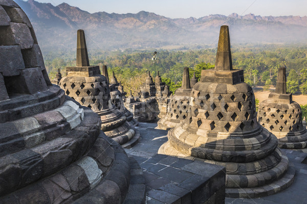 Temple coucher du soleil java Indonésie culte architecture [[stock_photo]] © Mariusz_Prusaczyk