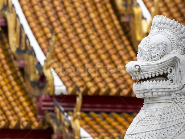 Twin lion in Wat Benchamabophit, Bangkok, Thailand Stock photo © Mariusz_Prusaczyk