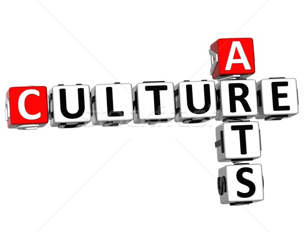 Stock photo: 3D Culture Arts Crossword