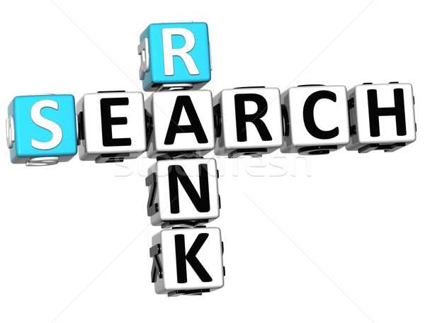3D 検索 ランク クロスワード キューブ 単語 ストックフォト © Mariusz_Prusaczyk