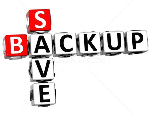 Stock photo: 3D Backup Data Crossword