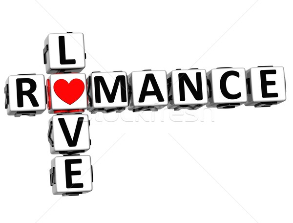 3D Romance Love Crossword text Stock photo © Mariusz_Prusaczyk