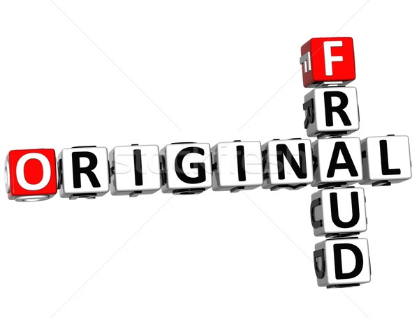 3D original fraude crucigrama blanco bloqueo Foto stock © Mariusz_Prusaczyk