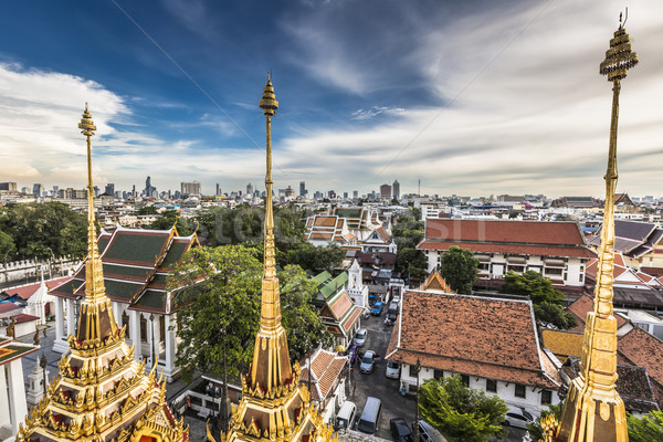 Stock photo: Wat Ratchanaddaram and Loha Prasat Metal Palace in Bangkok ,Thai
