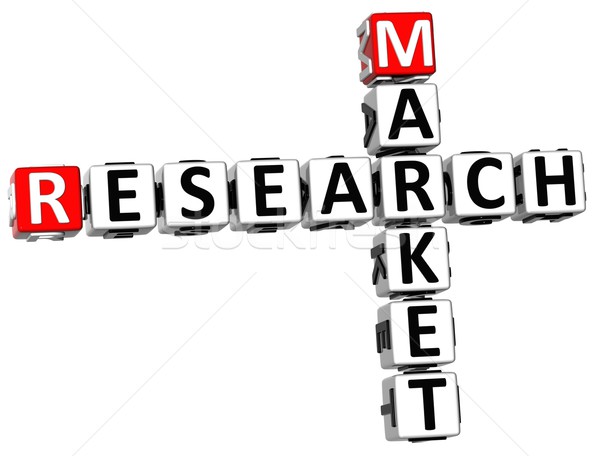 [[stock_photo]]: 3D · recherche · marché · mots · croisés · blanche · stylo