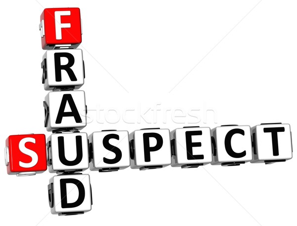 3D Suspect Fraud Crossword Stock photo © Mariusz_Prusaczyk