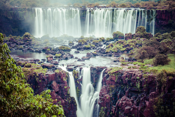 Watervallen wereld kant wolken Stockfoto © Mariusz_Prusaczyk