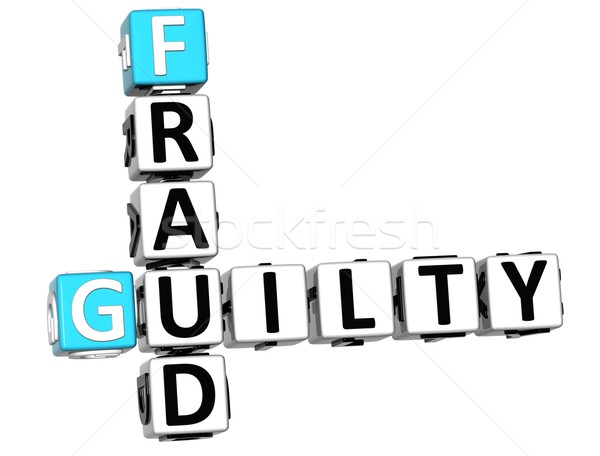 3D culpable fraude crucigrama blanco bloqueo Foto stock © Mariusz_Prusaczyk