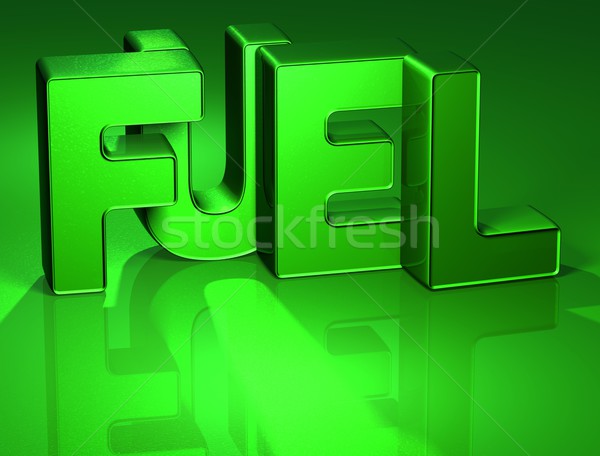 3D Word Fuel on green background Stock photo © Mariusz_Prusaczyk