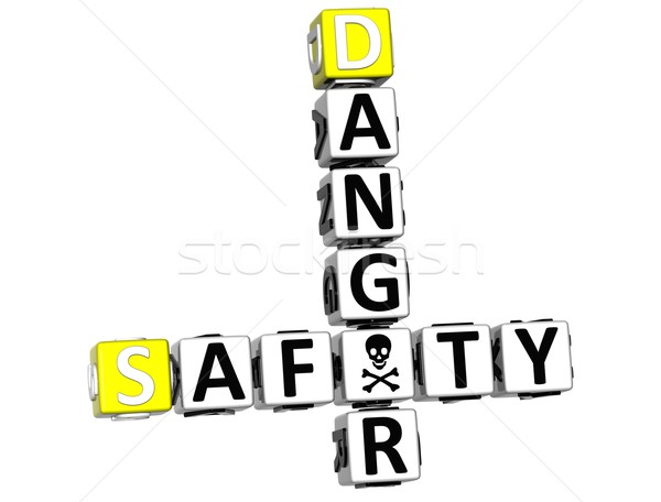 3D Safety Danger Crossword Stock photo © Mariusz_Prusaczyk