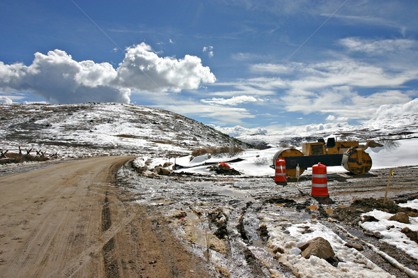 Road construction at the top of the world Stock photo © markhayes