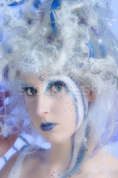 Hiver fée femme lourd maquillage de scène regarder [[stock_photo]] © markhayes