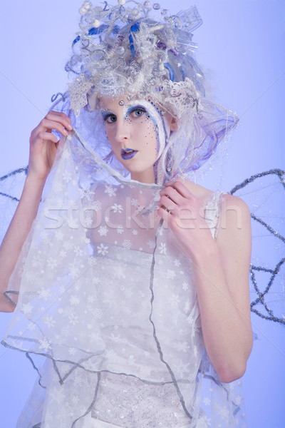 Hiver fée femme lourd maquillage de scène regarder [[stock_photo]] © markhayes