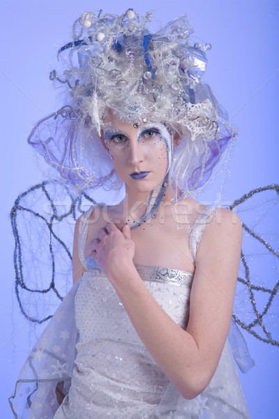 Tél tündér nő nehéz színpadi smink néz Stock fotó © markhayes
