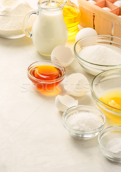Ingredients for making pancakes Stock photo © markova64el