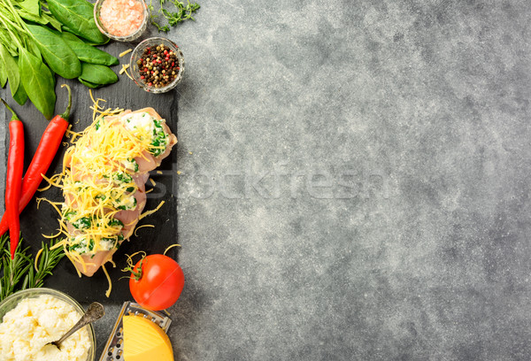 Prepared for cooking chicken fillet.  Stock photo © markova64el