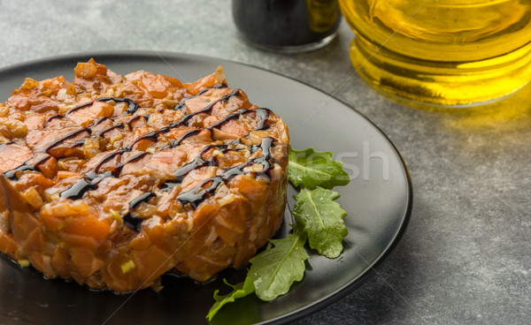 The tartare sauce from a salmon  Stock photo © markova64el