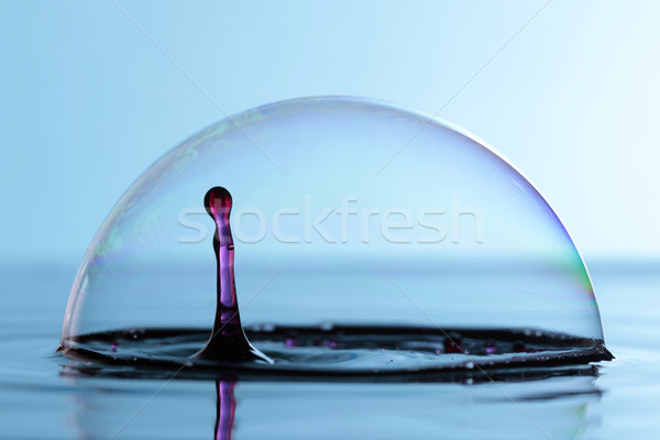 капли воды мыльный пузырь изображение не удалось Purple капли воды Сток-фото © maros_b