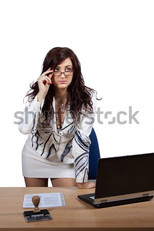 Young female office worker Stock photo © maros_b