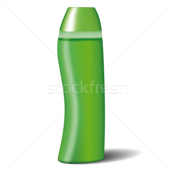 Shampoo verde plastica bottiglia isolato bianco Foto d'archivio © maros_b