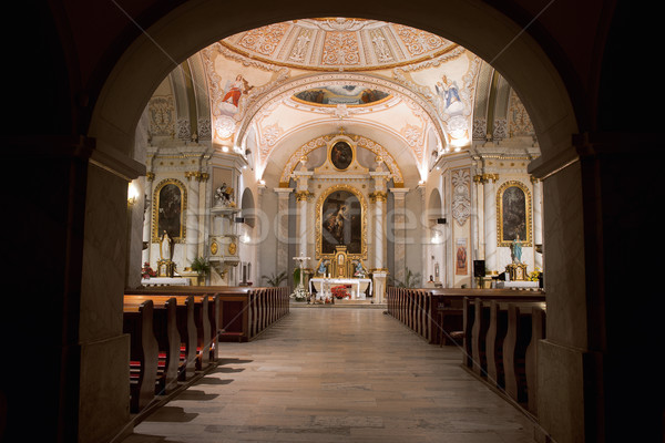 Binnenkant kerk interieur katholiek schilderijen Stockfoto © maros_b