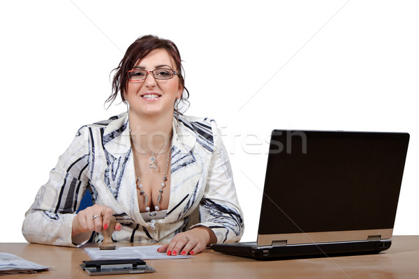 Young female office worker Stock photo © maros_b