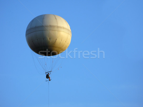 дирижабль фон лет белый Flying Солнечный Сток-фото © martin33