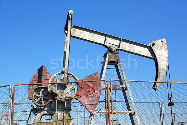 Olaj pumpa építkezés ipar ipari gép Stock fotó © martin33