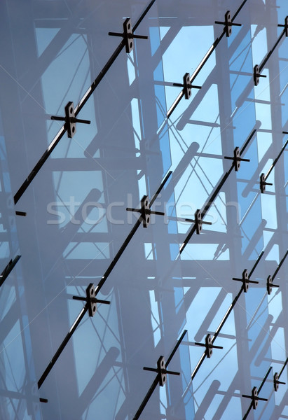 Detalle arquitectónico ciudad resumen vidrio metal ventana Foto stock © martin33