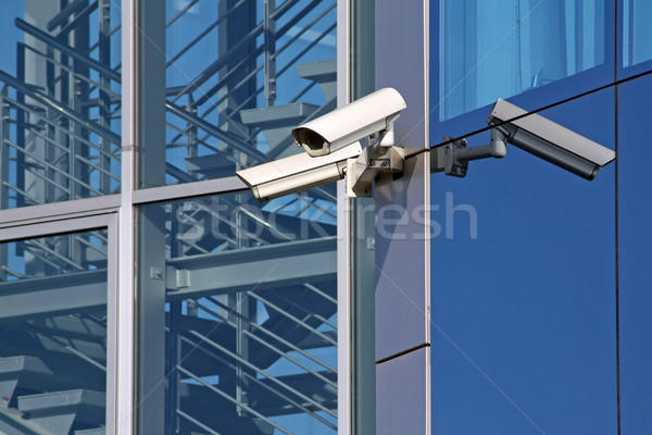 Geschützt Technologie Fenster Monitor blau städtischen Stock foto © martin33