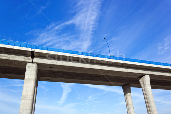 Autostrady most drogowego budynku niebieski nowoczesne Zdjęcia stock © martin33