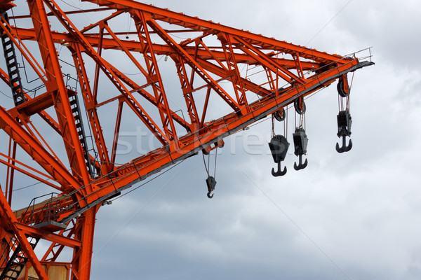 Old harbor crane, Valencia, Spain Stock photo © martin33