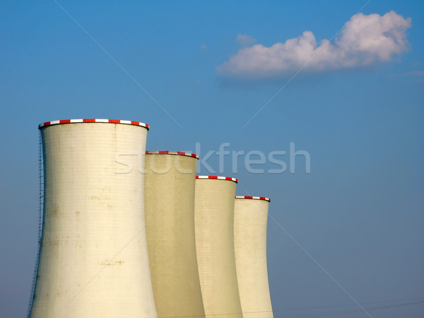 Chłodzenie chmury fabryki energii moc Zdjęcia stock © martin33