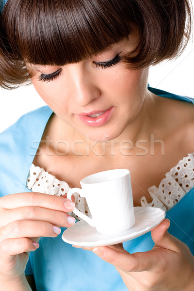 woman enjoying a cup of coffee  Stock photo © marylooo