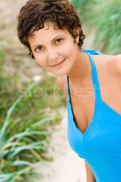 Stock photo: attractive brunet woman 