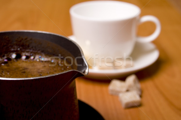coffee-maker, cup and sugar Stock photo © marylooo