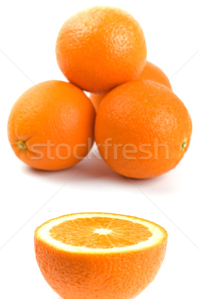 Vers sinaasappelen witte achtergrond Rood Stockfoto © marylooo