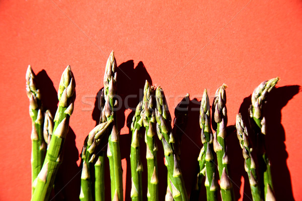 Stockfoto: Vers · groene · asperges · Rood · tabel · voedsel