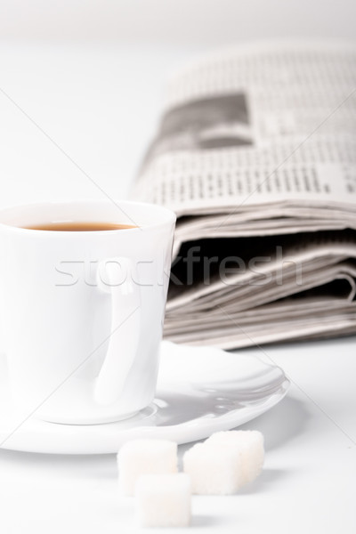 coffee, sugar and newspapers Stock photo © marylooo