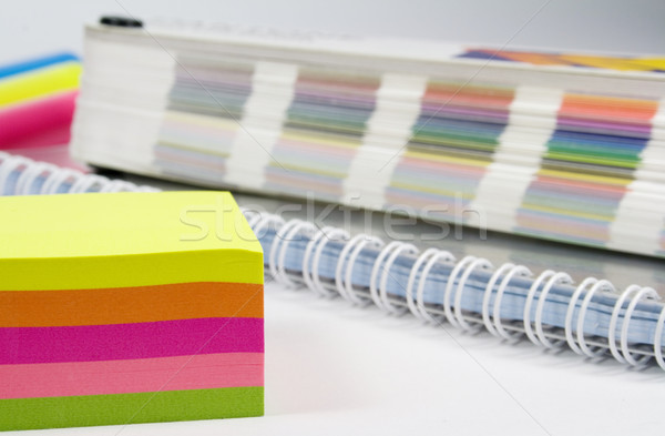 Stock photo: colorful notes and color guide