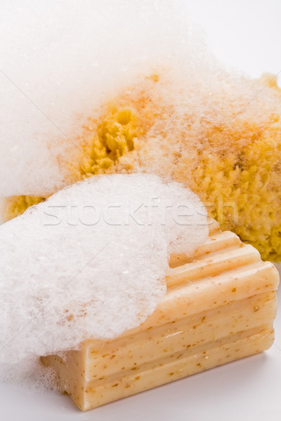 soap and natural sponge Stock photo © marylooo