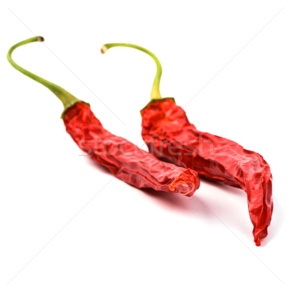 two dry red chili peppers Stock photo © marylooo