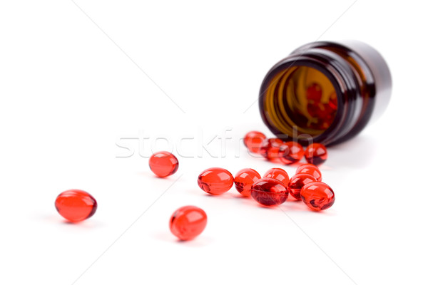 bottle with red pills Stock photo © marylooo